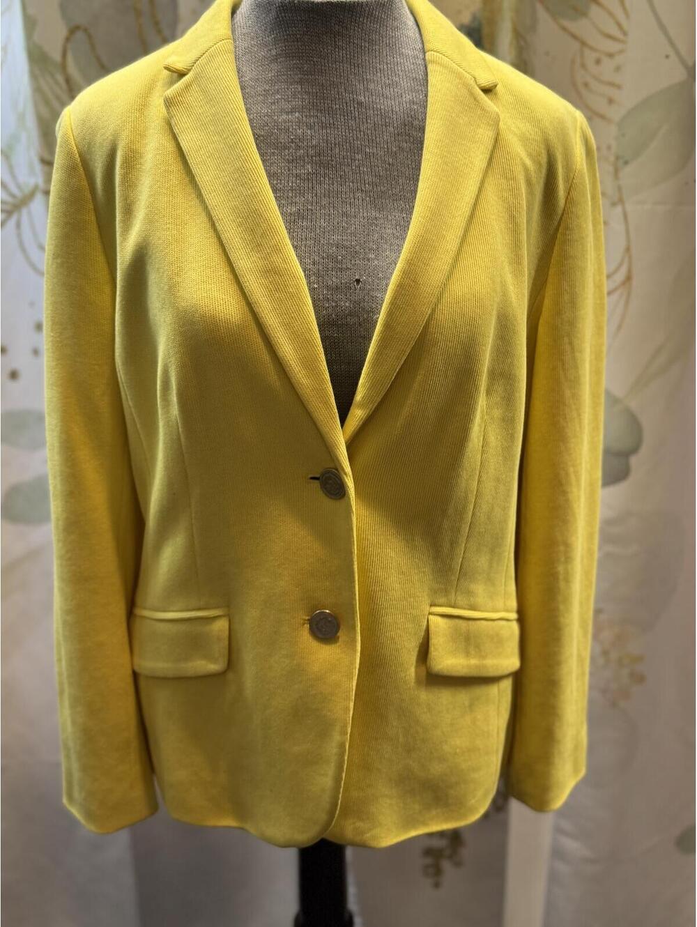Talbots 12P Yellow Women's Blazer Jacket with Button Closure